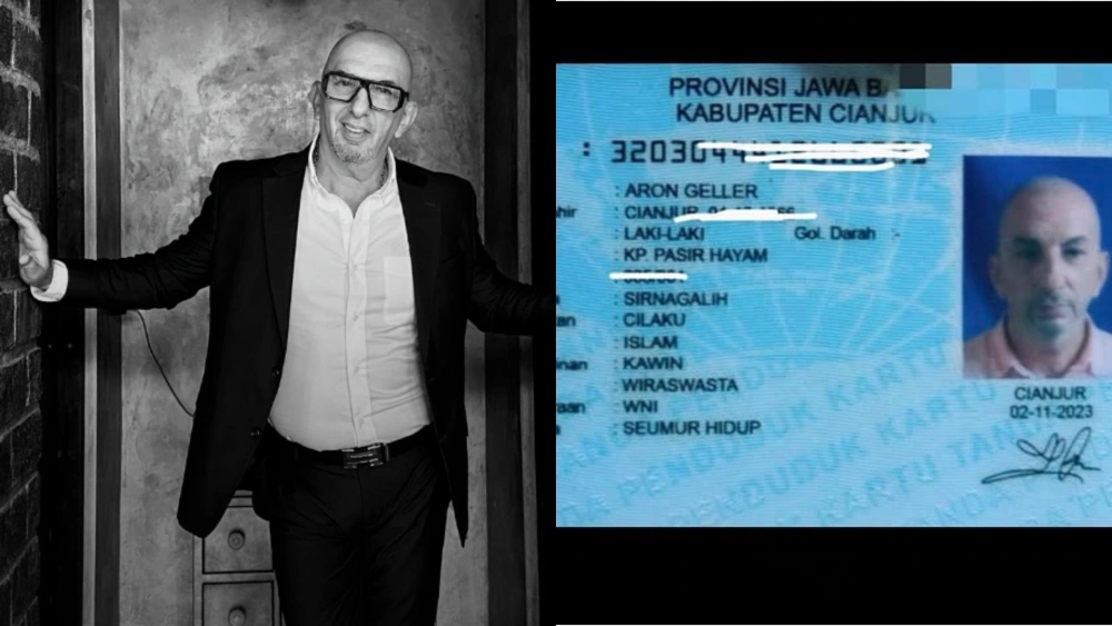 Aron Geller Dan Ktp Cianjurnya. (Arongeller.com Instagram)